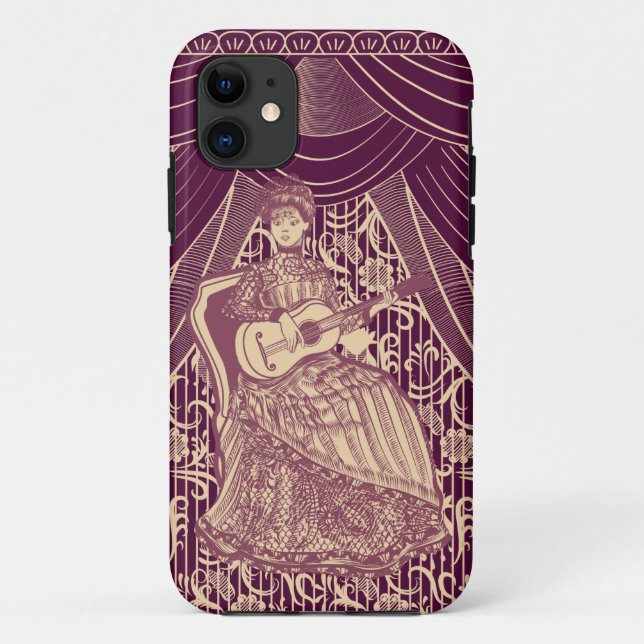 Coques Case-Mate iPhone Belle dame avec guitare (Dos)