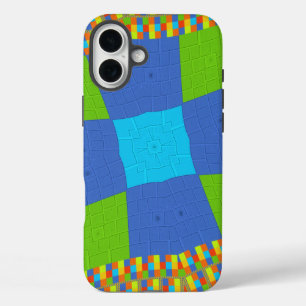 Coques iPhone 16 Plus Belle Extraordinaire Vert Bleu Cyan Art Design d'i