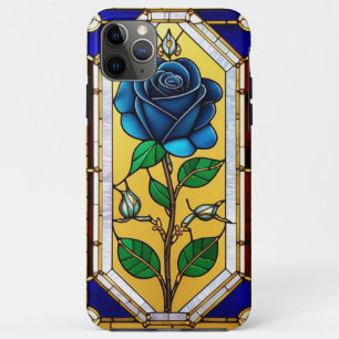 Case-Mate iPhone Case Belle fenêtre en verre coloré avec rose bleue