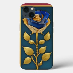 Case-Mate iPhone Case Belle fenêtre en verre coloré avec rose bleue