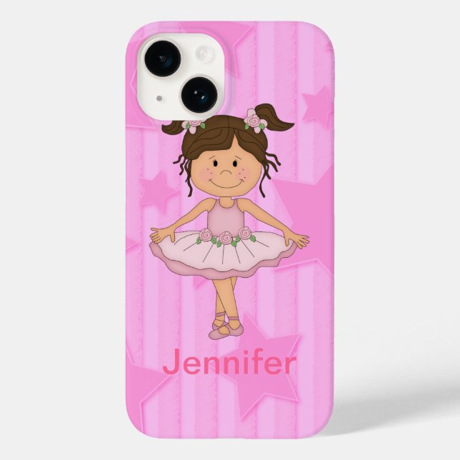 Coques Case-Mate iPhone Belle fille de ballet rose sur les étoiles et les  (Verso)