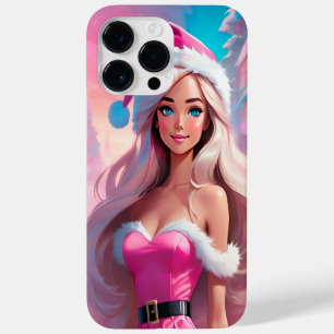 Coque Case-Mate iPhone Belle fille de Noël rose 01