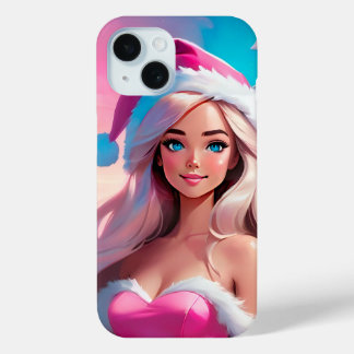 Coque Case-Mate iPhone Belle Fille de Noël Rose 01