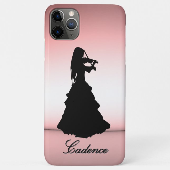 Coques Case-Mate iPhone Belle Fille Gitane Joue du Violon Nom Personnel (Dos)