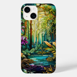 Coque Case-Mate iPhone Belle forêt tropicale en vitrail