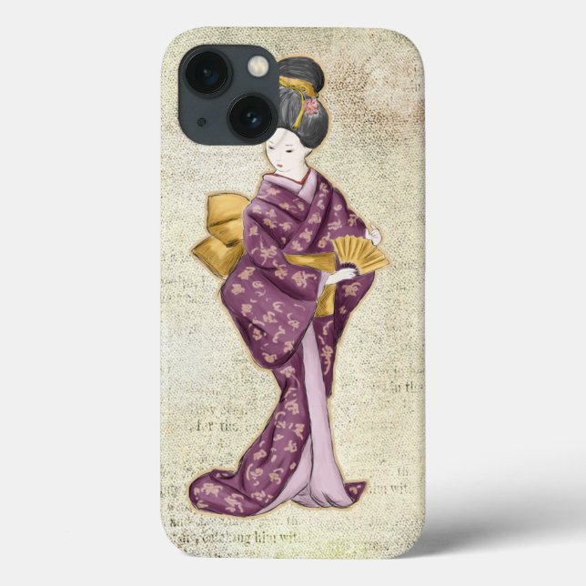 Coques Case-Mate iPhone Belle Geisha japonaise Vintage (Verso)