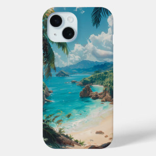 Coque Case-Mate iPhone Belle illustration de plage tropicale
