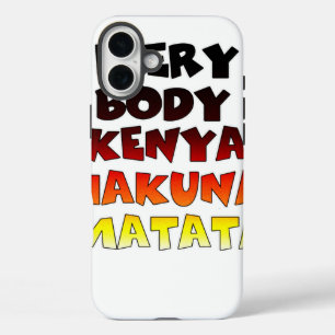 Coque Pour iPhone 16 Plus Belle Kenya Colorful Extraordinaire Texte Concepti
