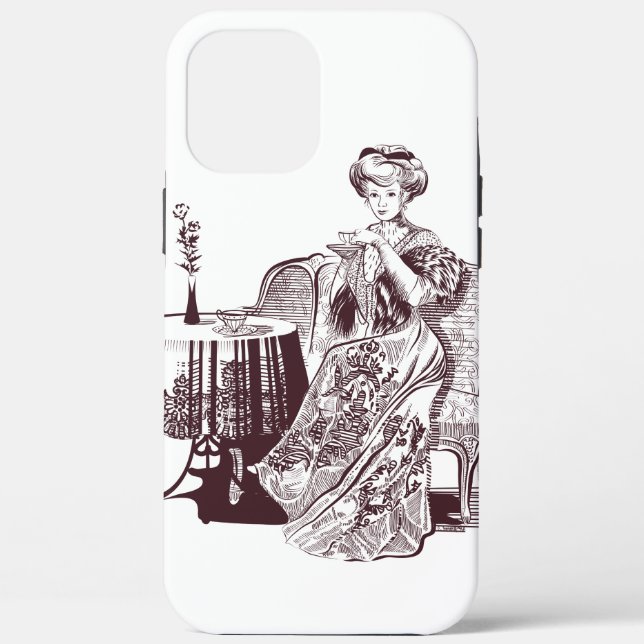 Coques Case-Mate iPhone Belle Lady boissons thé (Verso)