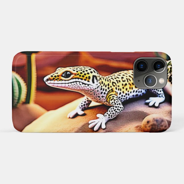 Coques Case-Mate iPhone Belle léopard du désert Gecko Design (Dos (Horizontal))