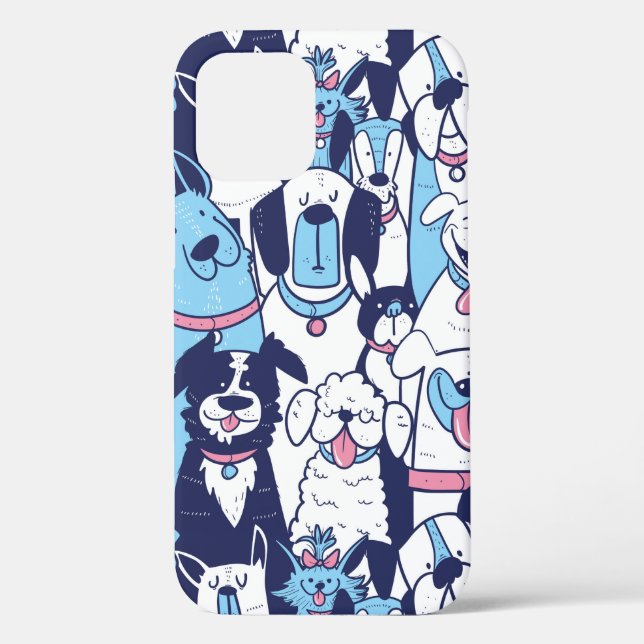 Coques Case-Mate iPhone Belle ligne de plaisir Dessin Chiens Animaux de co (Verso)