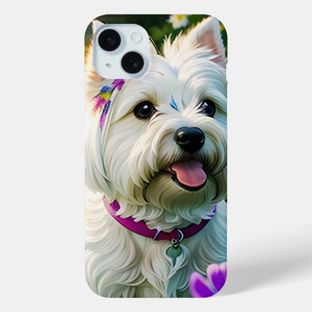 Coques Case-Mate iPhone Belle mignonne Westie Terrier Chien chiot deux (Verso)