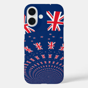 Coque Pour iPhone 16 Belle Nouvelle-Zélande Drapeau Art Design