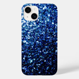 Coque Pour iPhone 14 Belle parties scintillant bleu foncé scintillante