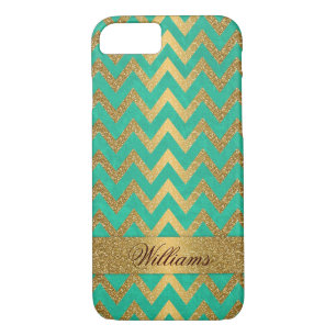 Coque Case-Mate Pour iPhone Belle parties scintillant en faux or du chevron zi