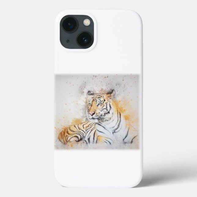 Coques Case-Mate iPhone Belle peinture sur tigre du Bengale (Verso)