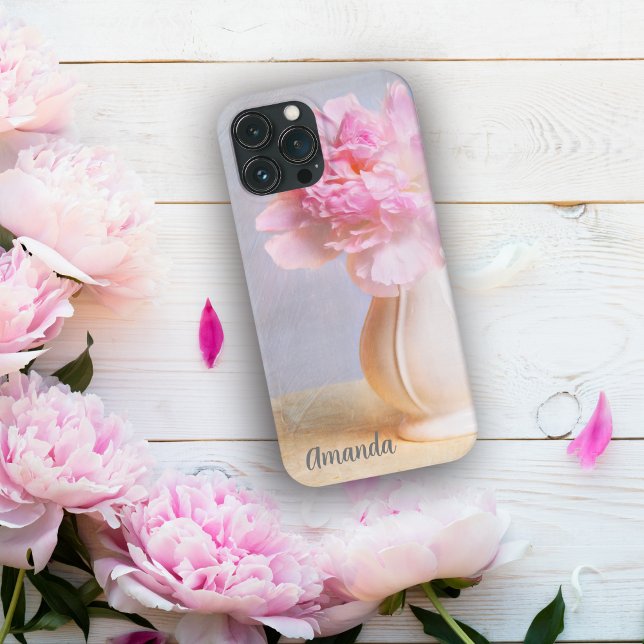 Coques Case-Mate iPhone Belle Peony Dans Vase Agricole Personnaliser (Créateur téléchargé)