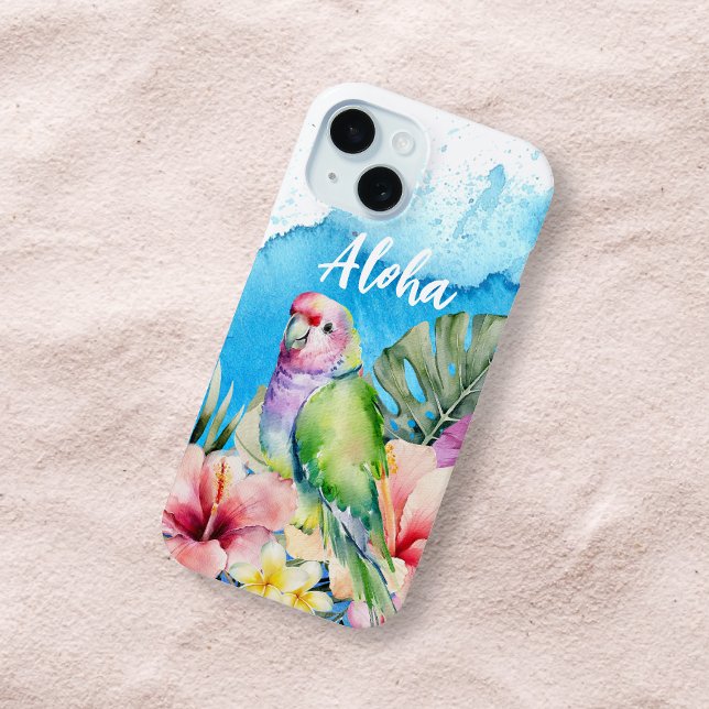 Coques Case-Mate iPhone Belle perroquet Aloha Tropical Floral (Créateur téléchargé)