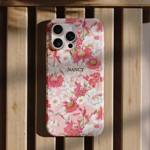 Coque iPhone 16 Pro Belle rose Botanique Floral Nom du jardin Personna