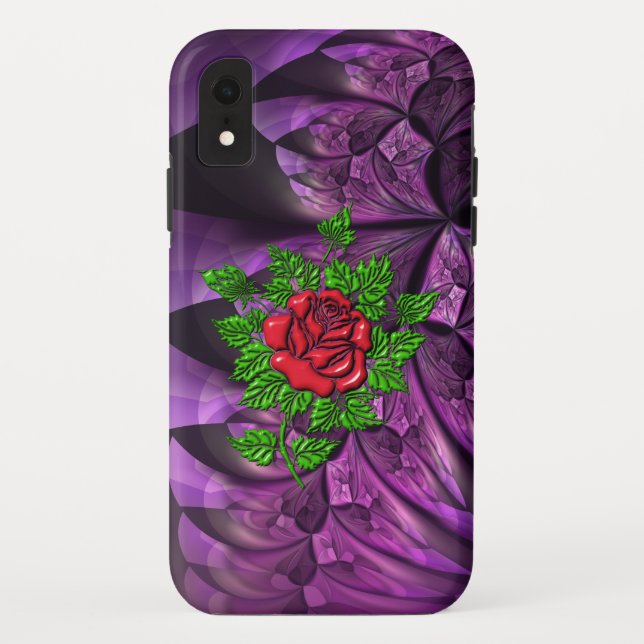 Coques Case-Mate iPhone Belle Rose Rouge Iconique (Dos)