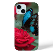 Belle Rose Rouge Papillon -