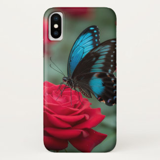 Case-Mate iPhone Case Belle Rose Rouge Papillon -