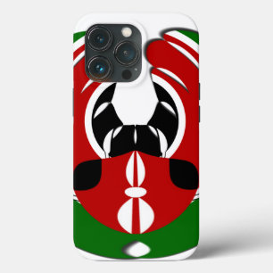 iPhone 13 Pro Case Belle Tapisserie du Kenya : Papillon du drapeau du