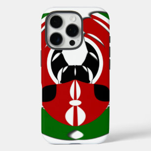 Coques iPhone 16 Pro Belle Tapisserie kenyane : Drapeau kényan Papillon