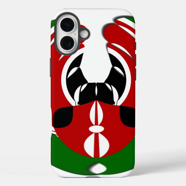 Coques Case-Mate iPhone Belle Tapisserie kenyane : Drapeau kényan Papillon (Verso)