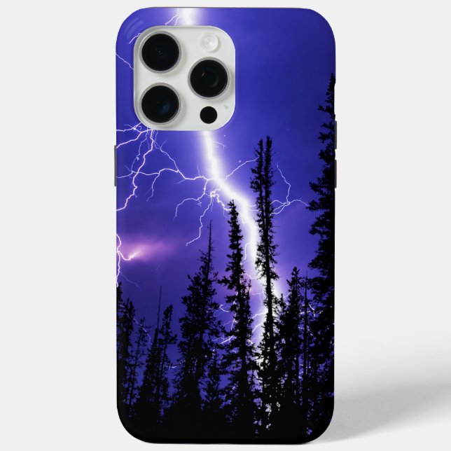 Coques Case-Mate iPhone belle tonnerre sur la forêt (Verso)