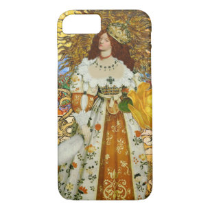 Coques Pour iPhone Belle Vintage femme Golden Sun