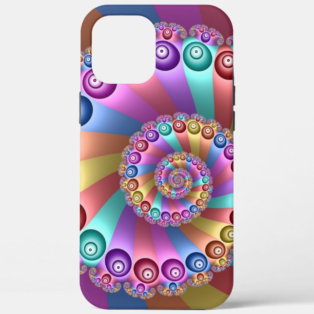 Coques Case-Mate iPhone Belles couleurs arc-en-ciel Art fractal Abstrait (Verso)