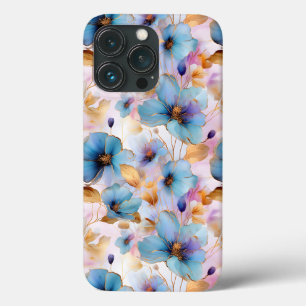 Case-Mate iPhone Case Belles fleurs bleues Alcool Encre Pastel