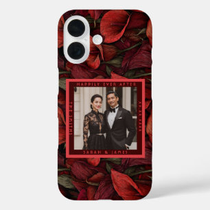 Coque Pour iPhone 16 Belles fleurs de calla rouges pour un mariage rust