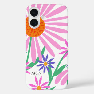 Coque Pour iPhone 16 Belles marguerites personnalisées monogrammes de t