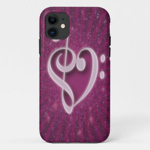 Coques Pour iPhone Belles notes musicales réunies en forme de coeur