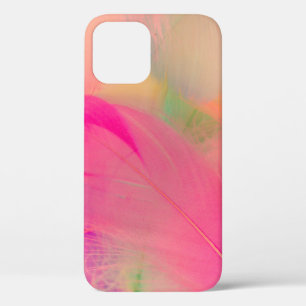 Case-Mate iPhone Case Belles plumes abstraites violettes et bleues sur l