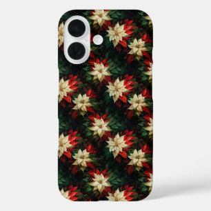 Coque Pour iPhone 16 Belles Poinsettias rouges et blanches