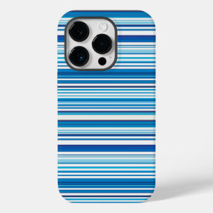 Coque Case-Mate iPhone Belles rayures blanches bleues