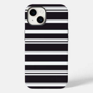 Coque Case-Mate iPhone Belles rayures blanches noires