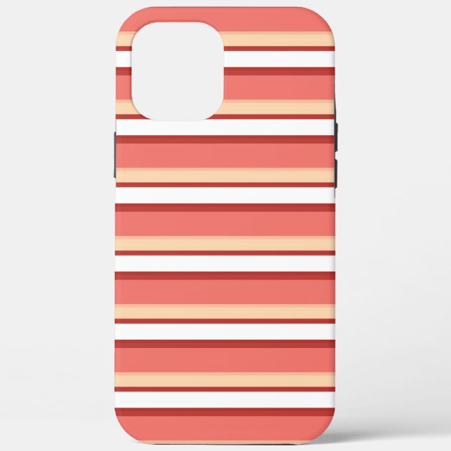 Coques Case-Mate iPhone Belles rayures blanches roses (Verso)