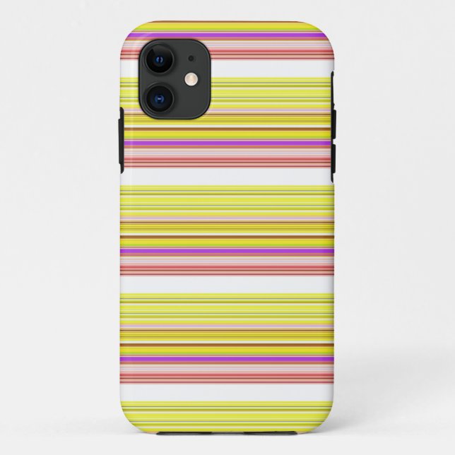 Coques Case-Mate iPhone Belles rayures jaunes blanches (Dos)