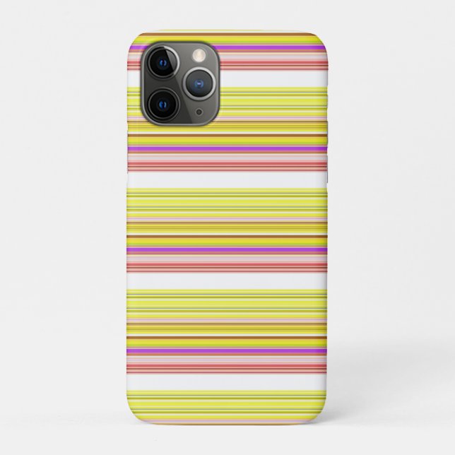 Coques Case-Mate iPhone Belles rayures jaunes blanches (Dos)