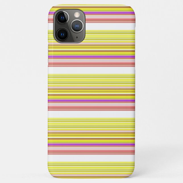 Coques Case-Mate iPhone Belles rayures jaunes blanches (Dos)