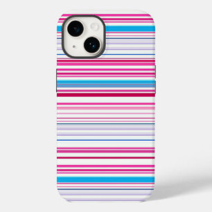 Coque Case-Mate iPhone Belles rayures rose bleue