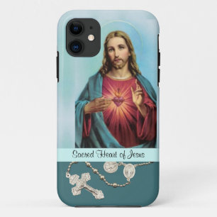 Case-Mate iPhone Case Bénédiction de Jésus Sacré-Coeur et Rosaire