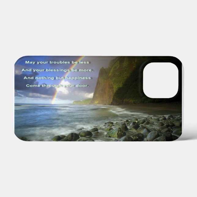 Coques Case-Mate iPhone Bénédiction irlandaise, que vos ennuis soient moin (Verso (horizontal))