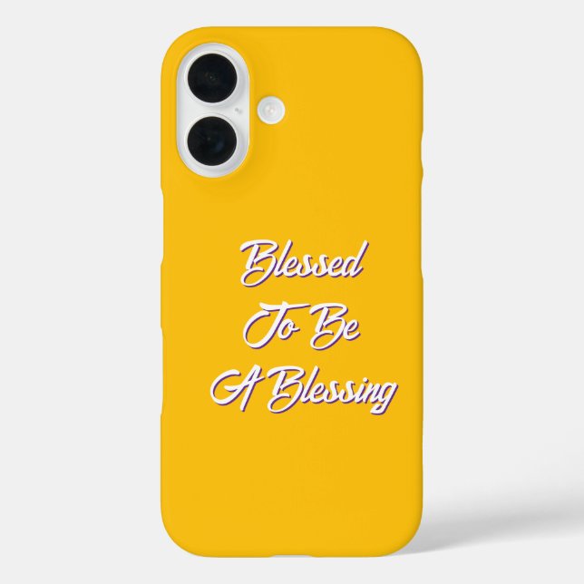 Coques Case-Mate iPhone Béni D'Être Un Béni Jaune (Verso)