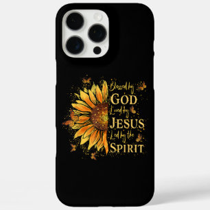 Coque iPhone 16 Pro Max Béni Par Dieu - Aimé Par Jésus, Tournesol