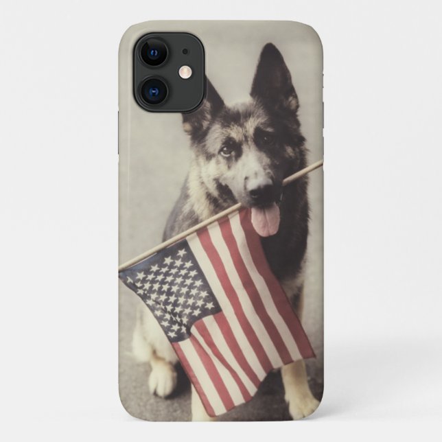 Coques Case-Mate iPhone Berger allemand avec drapeau américain (Dos)